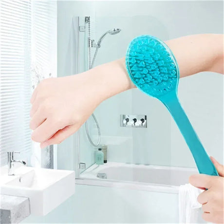 Long Handle Soft Bristle Bath Body Massage Brush - Omega Lifestyles