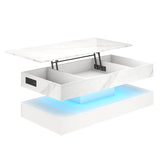 Modern LED Coffee Table With Storage And Lighting