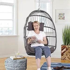 Indoor Outdoor Foldable Egg Swing Chair - Omega Lifestyles