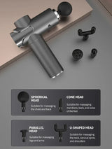 Silent Four-Headed Deep Tissue Percussion Massage Gun - Omega Lifestyles