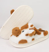 Women’s Winter Plush Cartoon Cow Indoor Slippers