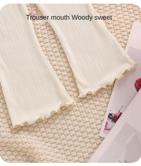 Girls Summer Casual Polyester Elastane Wide Leg Pants - Omega Lifestyles