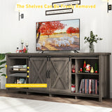 Farmhouse Sliding Barn Door Rustic TV Stand