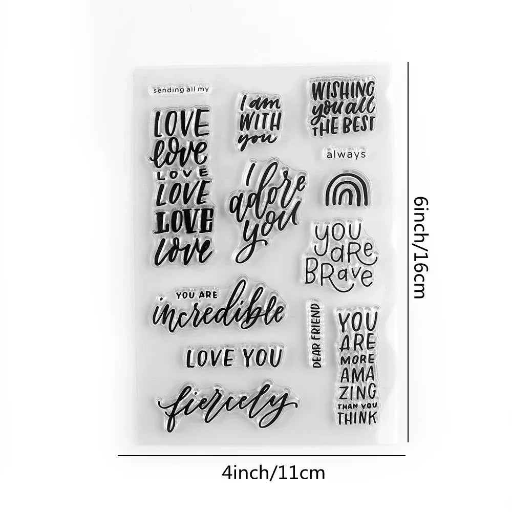 Clear Silicone Handwritten Borders Rubber Stamp For Decoration - Omega Lifestyles