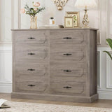 Modern Farmhouse 8-Drawer Wood Dresser - Omega Lifestyles