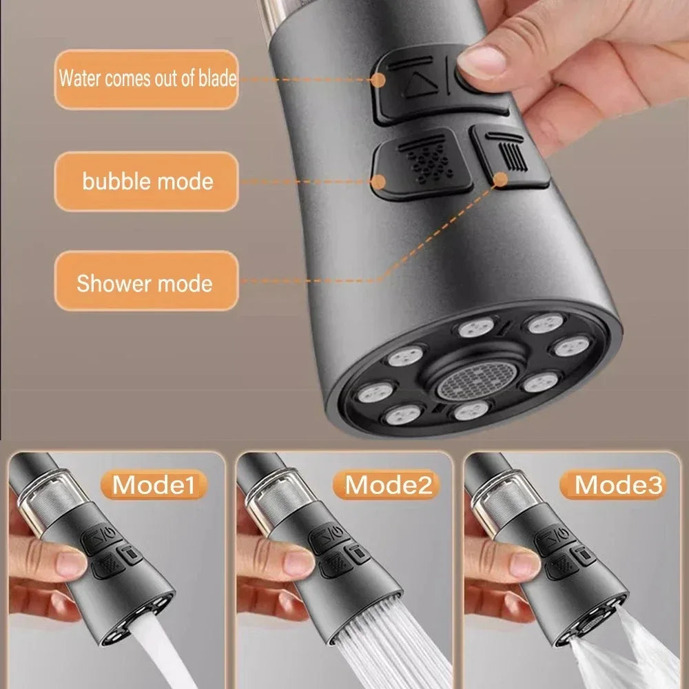 3-In-1 Kitchen Faucet Extender With Filter And 720° Rotation - Omega Lifestyles