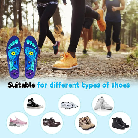Orthopedic Magnetic Technology Shock-Absorbing Massage Insoles - Omega Lifestyles