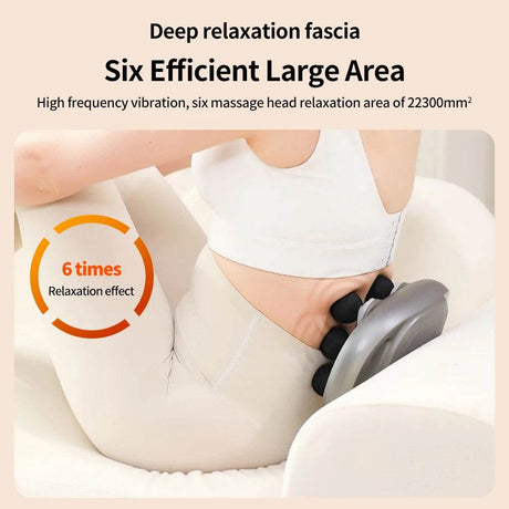 Six-Head Deep Tissue Handheld Percussion Massage Gun - Omega Lifestyles