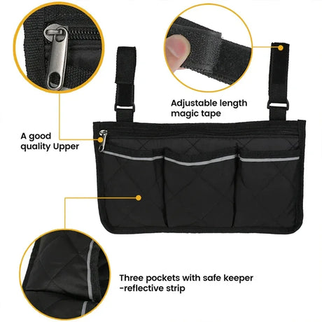 Waterproof Folding Wheelchair Storage Bag With Reflective Strip - Omega Lifestyles