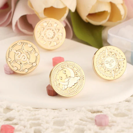 Wooden Handle Brass Seal Head Wax Seal Stamp - Omega Lifestyles