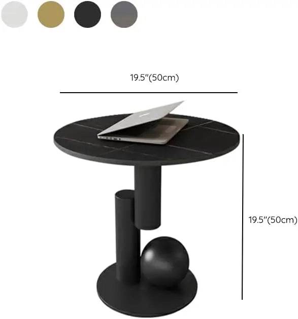 Modern Stone Coffee Table with Metal Base - Omega Lifestyles