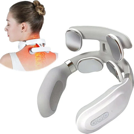 Composite Material Four-Head Neck Heating Vibration Massager - Omega Lifestyles