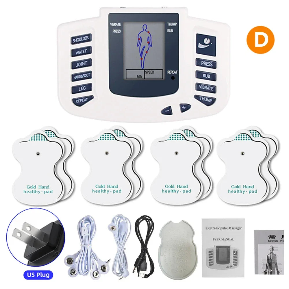 Digital EMS Muscle Stimulator TENS Full Body Massager - Omega Lifestyles