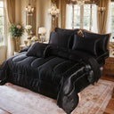 3-Piece Reversible Silky Satin Comforter Bedding Set - Omega Lifestyles