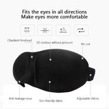3D Contoured Memory Foam Light-Blocking Sleep Mask - Omega Lifestyles