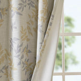 Printed Botanical Blackout Curtain Panel With Privacy