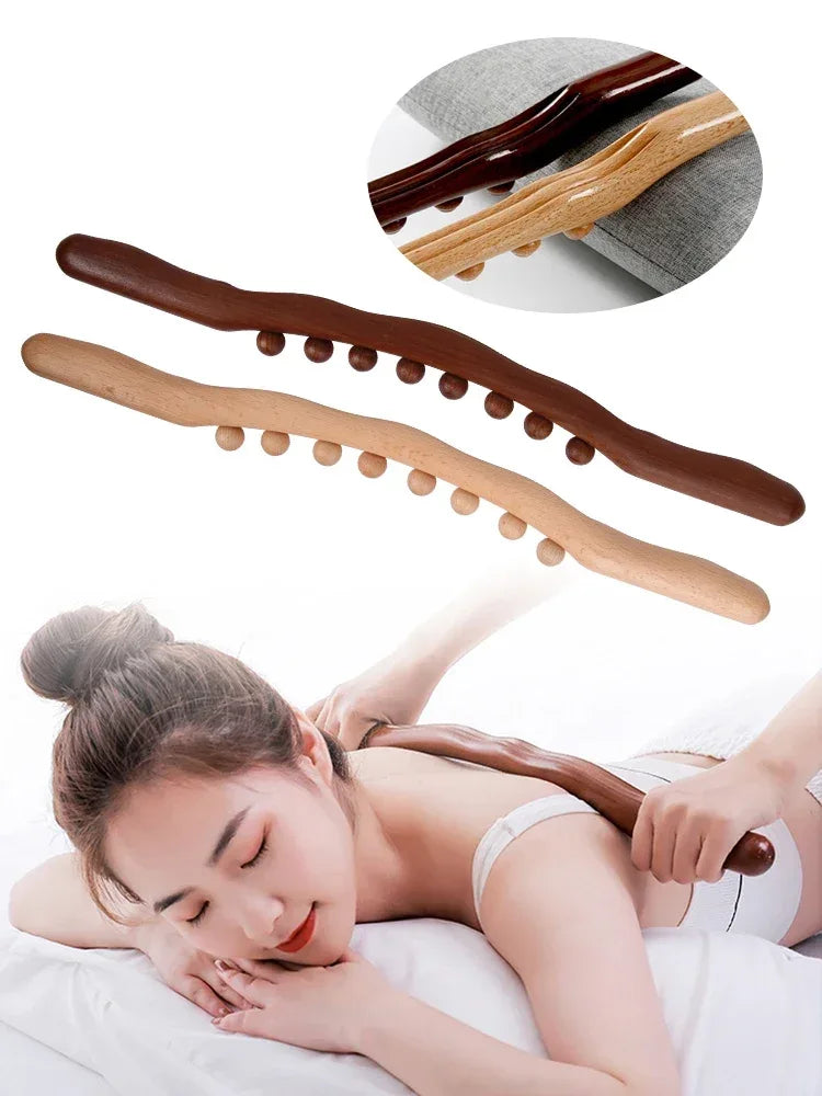 Full Body Carbonized Wood Gua Sha Massage Stick - Omega Lifestyles