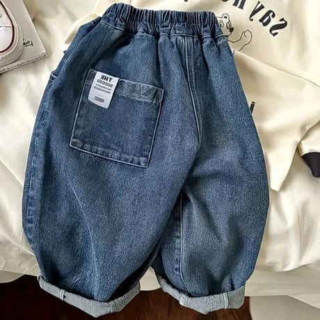 Children's Casual Loose Fit Cotton Denim Jeans - Omega Lifestyles