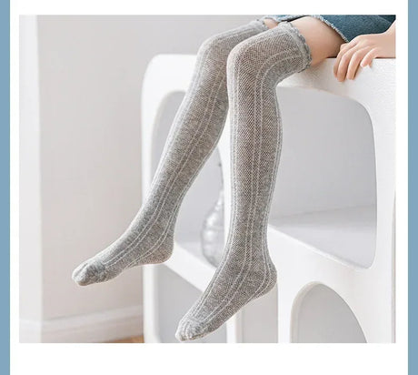 Children’s Breathable Knit Cotton Knee High Socks - Omega Lifestyles
