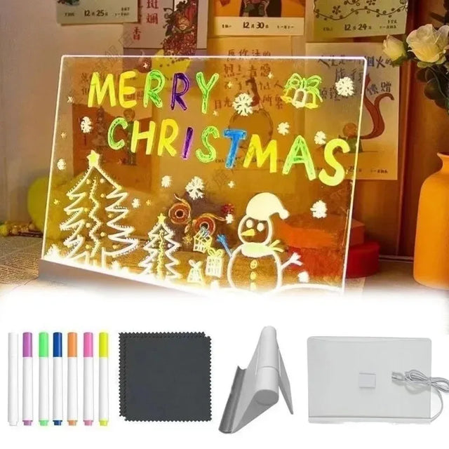 Personalized USB LED Night Light Acrylic Message Board - Omega Lifestyles