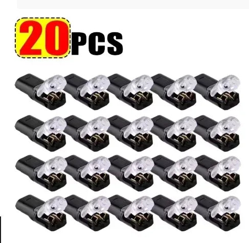 Waterproof ABS 2-Pin Wire Connector 50-Piece Set - Omega Lifestyles