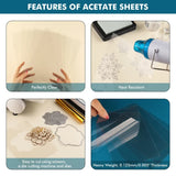 Set Of 50 Heat Resistant Clear Acetate Craft Sheets - Omega Lifestyles