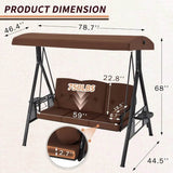 Outdoor Patio Swing with Adjustable Canopy - Omega Lifestyles