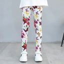 Girls Printed Cotton Polyester Stretch Leggings - Omega Lifestyles