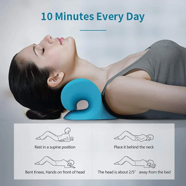 Cervical Traction Neck Massage Pillow For Pain Relief - Omega Lifestyles
