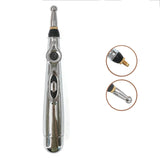 Electronic Acupuncture Pen Stainless Steel Massage Device With 5 Heads - Omega Lifestyles