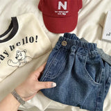 Children's Casual Loose Fit Cotton Denim Jeans - Omega Lifestyles