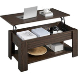 Lift-Top Coffee Table with Storage Shelf - Omega Lifestyles