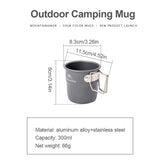 Lightweight 300ml Aluminum Alloy Foldable Camping Mug - Omega Lifestyles