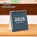 Plant Fiber Mini Spiral-Bound Desktop Desk Calendar - Omega Lifestyles
