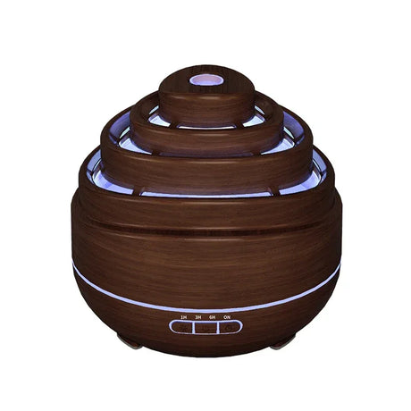 Ultrasonic Wood Grain Aroma Diffuser With Colorful LED Light - Omega Lifestyles