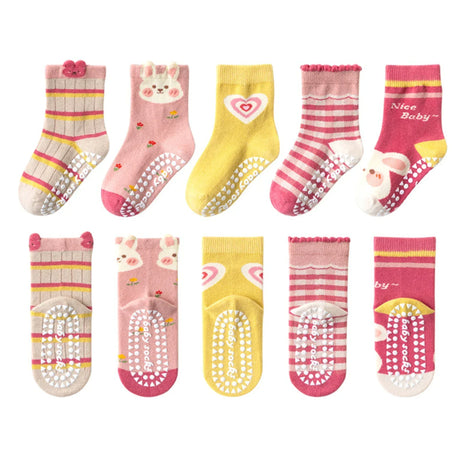 Children’s Cotton Non-Slip Cartoon Knit Socks - Omega Lifestyles