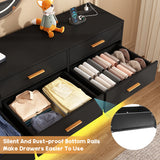 Modern 12 Drawer Dresser With Built-In Charging Station
