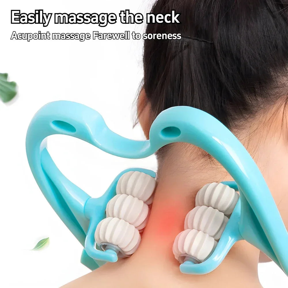 Manual 6-Ball Neck Massage Roller Relaxation Device - Omega Lifestyles