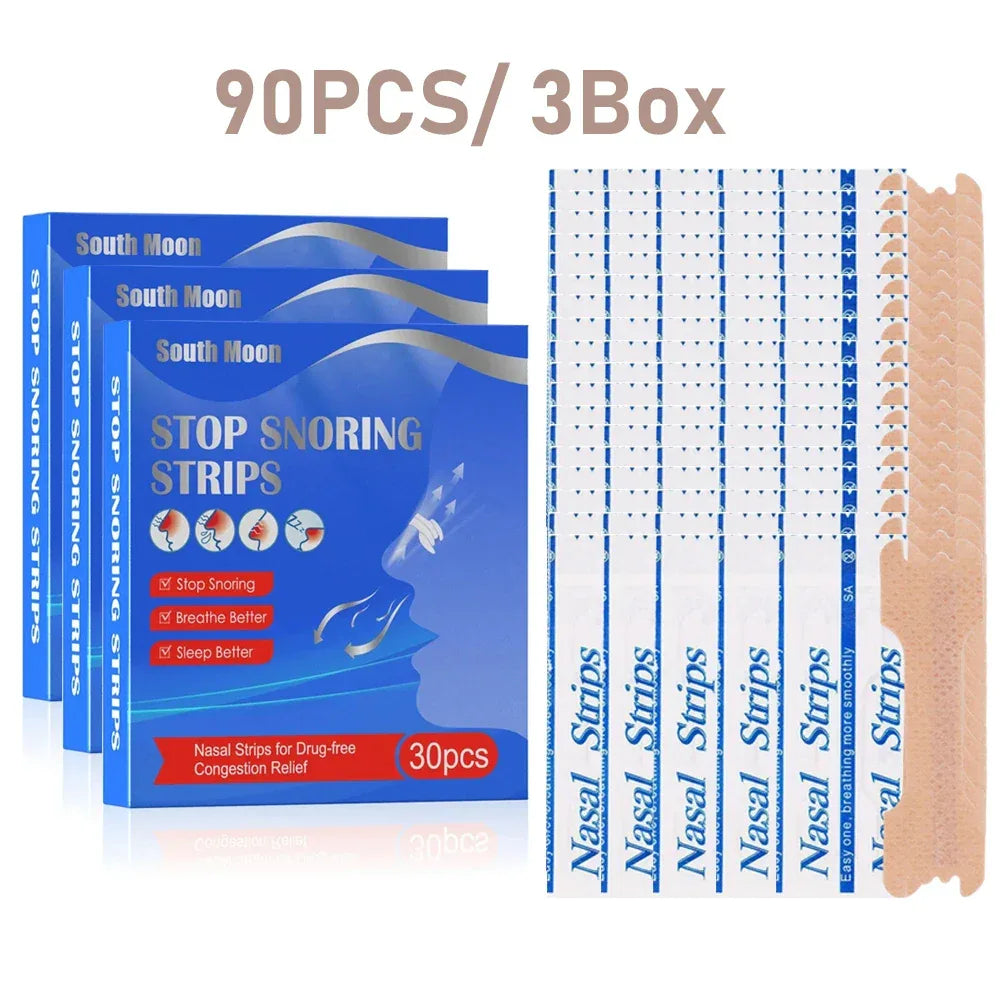 Breath Nasal Strips Sleep Snoring Relief Pack of 30 60 90 - Omega Lifestyles