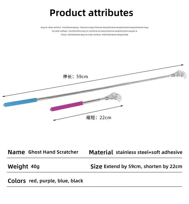 Stainless Steel Telescopic Back Scratcher Massage Tool - Omega Lifestyles