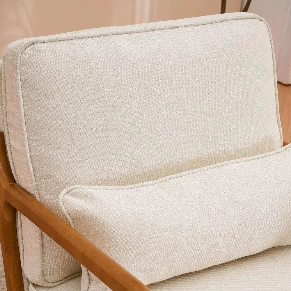 Mid-Century Linen Upholstered Accent Chair - Omega Lifestyles