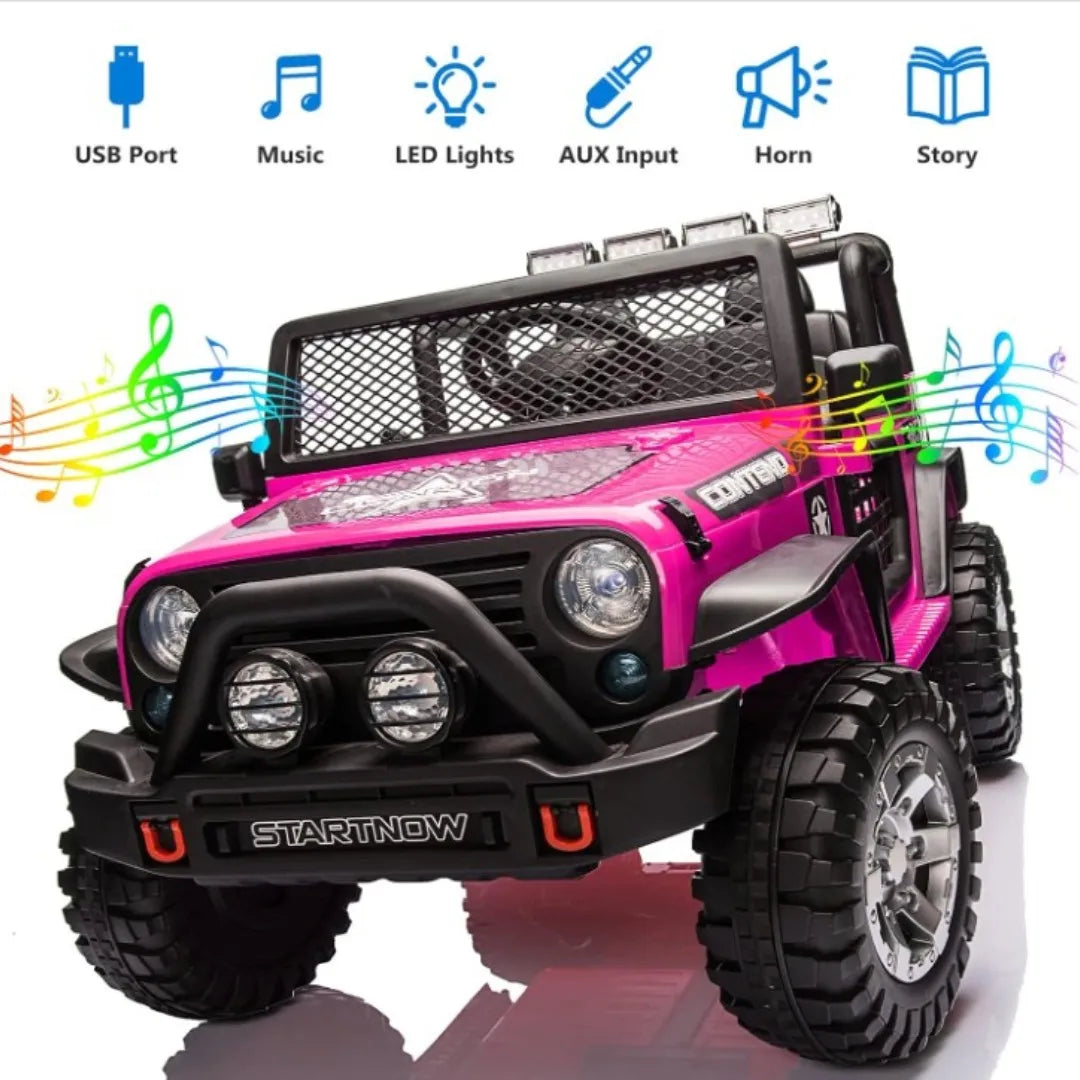 12V Electric 2-Seater Kids Ride On Truck Car With Remote