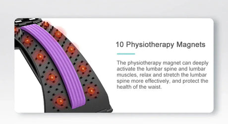 Magnetic Therapy Adjustable Back Stretcher Lumbar Massager - Omega Lifestyles