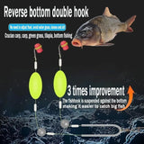 Set Of 10 Steel Alloy Double Reverse Fishing Hooks Rig - Omega Lifestyles