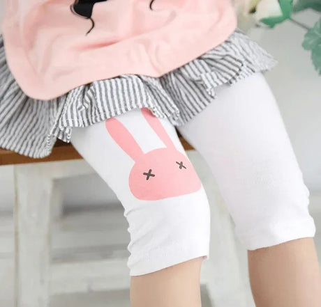 Girls Cartoon Rabbit Calf-Length Cotton Leggings - Omega Lifestyles