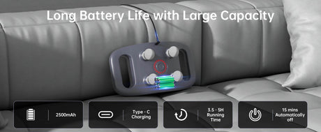 4-Head Deep Tissue Massage Gun with 3 Speed Levels - Omega Lifestyles