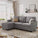Convertible Firm Linen Fabric Sectional Sofa Light Grey - Omega Lifestyles