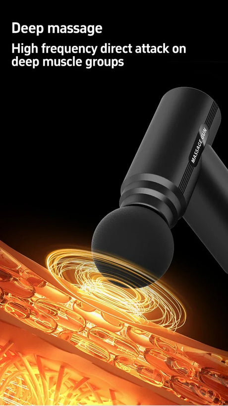 Compact USB Mini Muscle Relaxation Massage Gun With LED Display - Omega Lifestyles