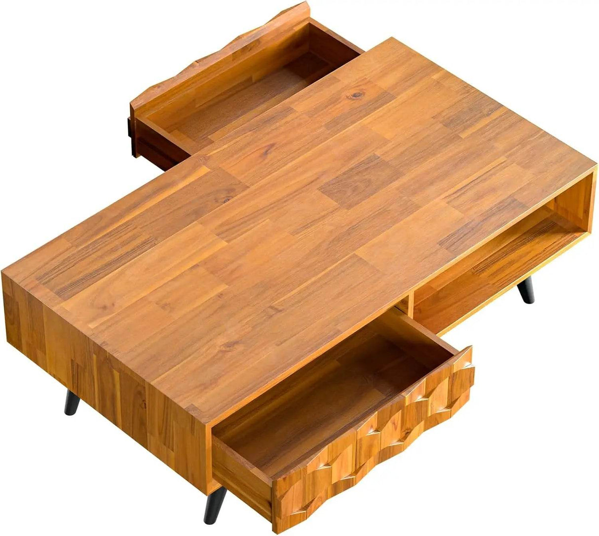Mid-Century Modern Solid Wood Coffee Table - Omega Lifestyles