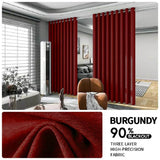 2-Piece Noise Reduction Grommet Top Room Divider Curtain